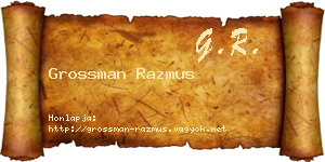 Grossman Razmus névjegykártya